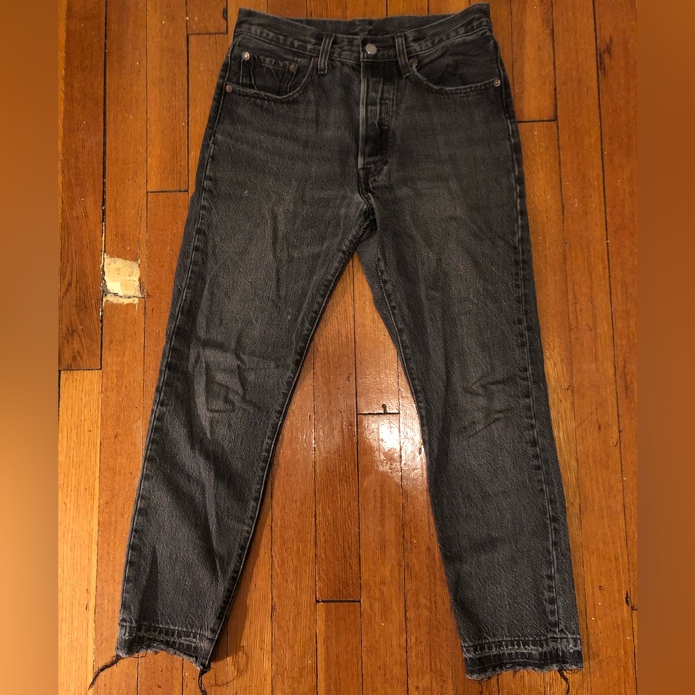 Grey Levi 501 Skinny Jeans
